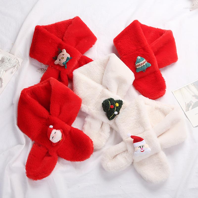 

Scarves Christmas Series Scarf Children's Boys And Girls Autumn Winter Cartoon Warm Imitation Hair Thickened Neckerchief