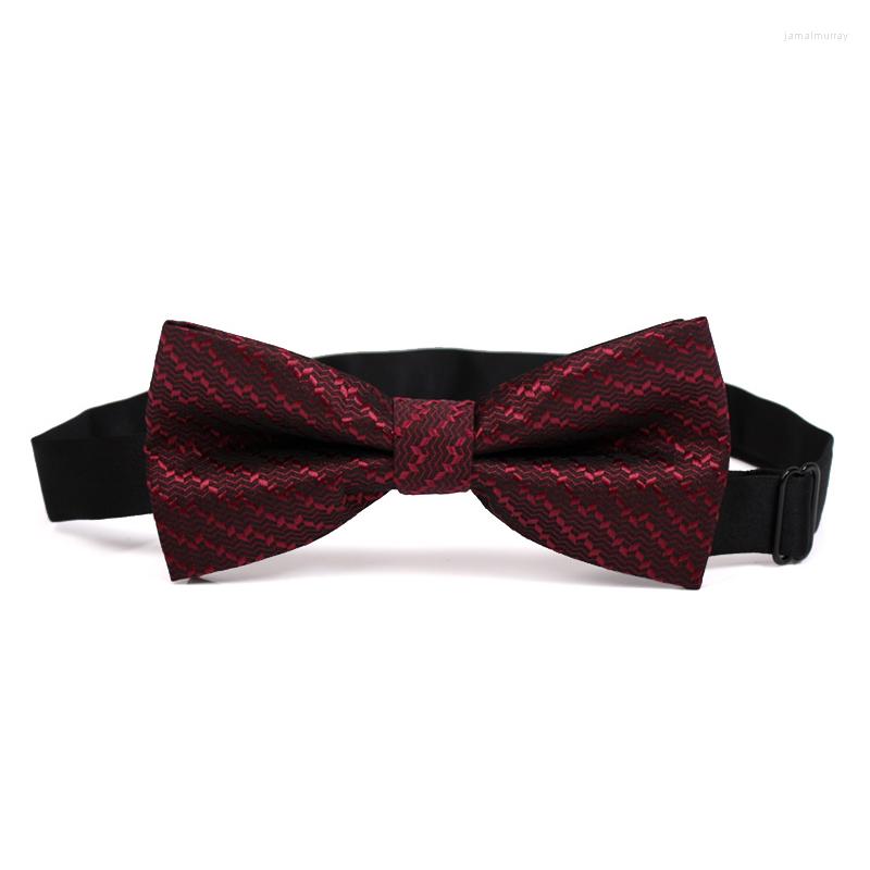 

Bow Ties High Quality Tie Wine Red Men's Bowtie Fashion For Men Formal Salon Party Butterfly Knot Cravat With Gift Box