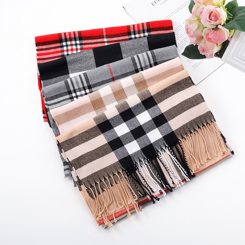 

Classic red plaid children scarf warm winter small narrow shawl women ladies lovely fashion casual scarves for child boy girl