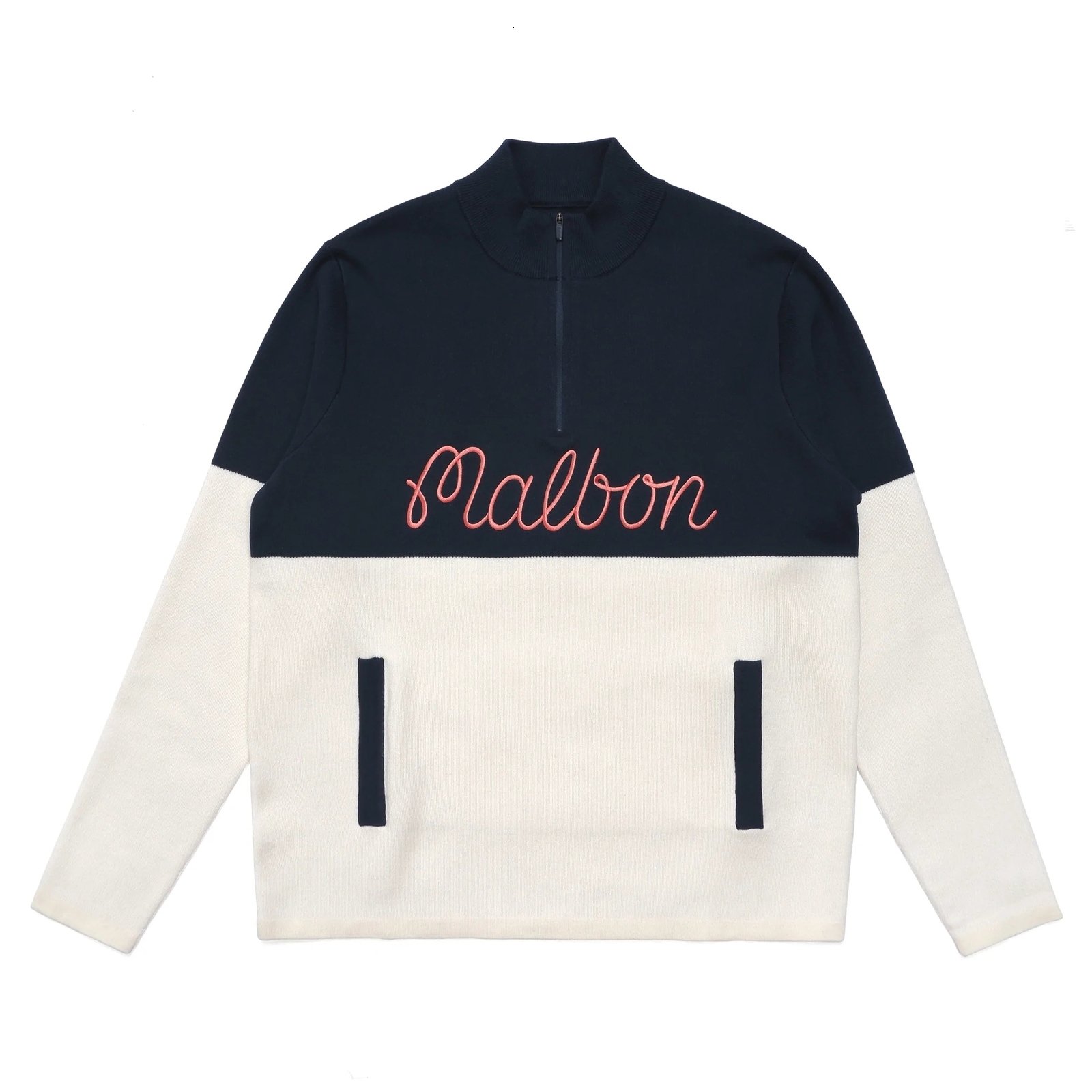 

Golf Jackets Malbon Jersey Half Zipper Casual Fashion Men Hoodie Autumn Winter Letter Embroidery Clothing 221205, Beige
