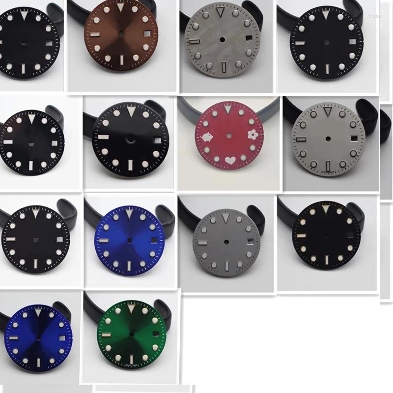 

Watch Repair Kits 29mm Modified GMT SUB Dial Blue Luminous 3 O'clock Bit Surface Suitable For 2836/2824/2813/8215/8200 Movement