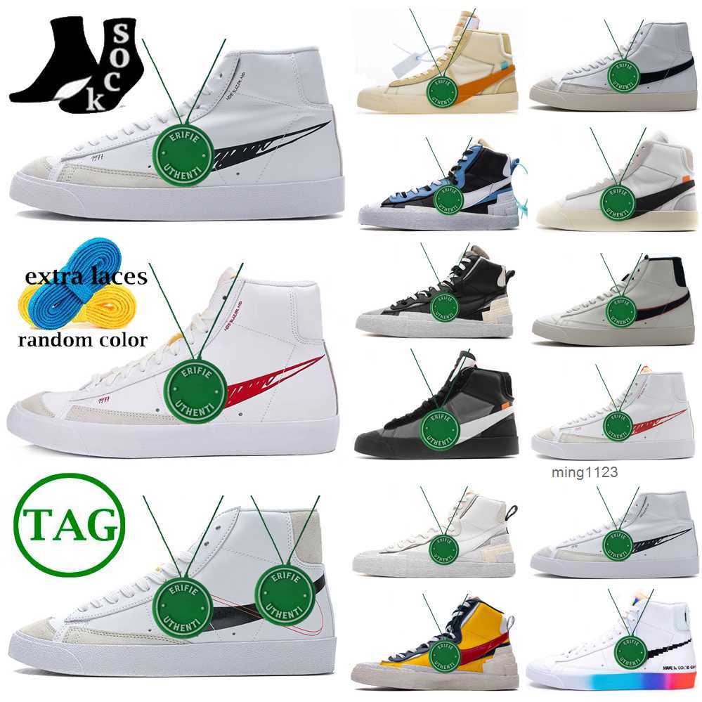 

2023 off Shoes Jumbo Mens womens Trainers Vintage Blazers Black White x Multi Color White Indigo Pine Green Designer Platform Blazer Mid 77 Men, Color # 10