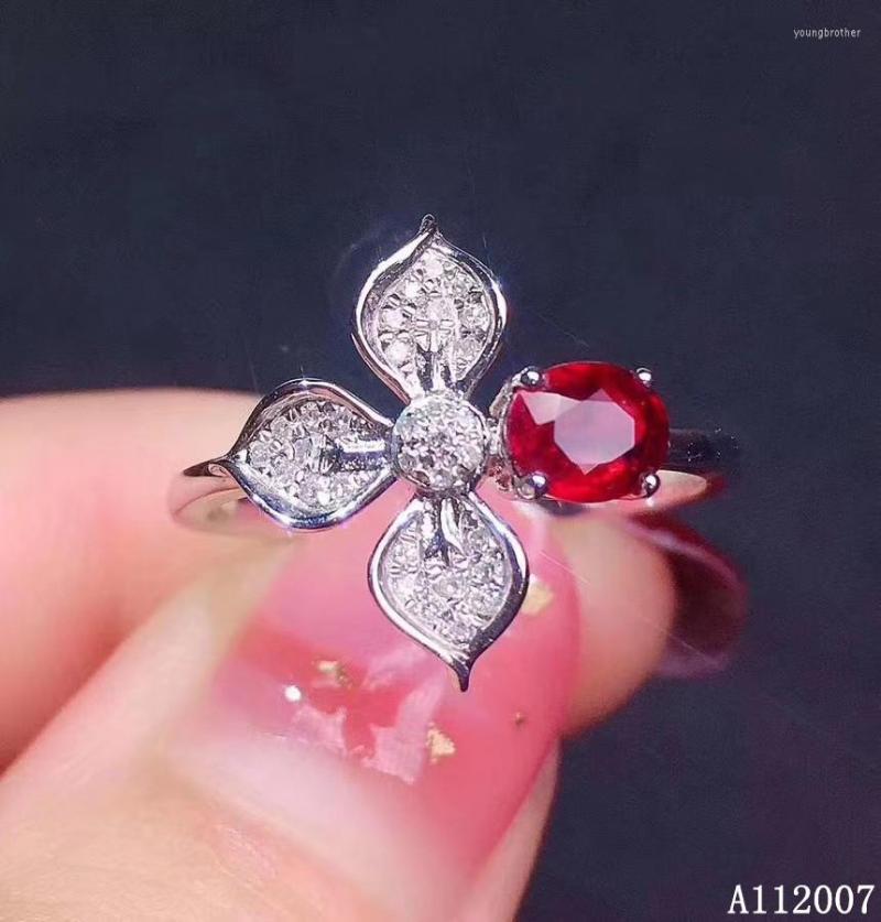 

Cluster Rings KJJEAXCMY Fine Jewelry 925 Sterling Silver Inlaid Natural Ruby Ring Delicate Female Trendy Support Test Selling