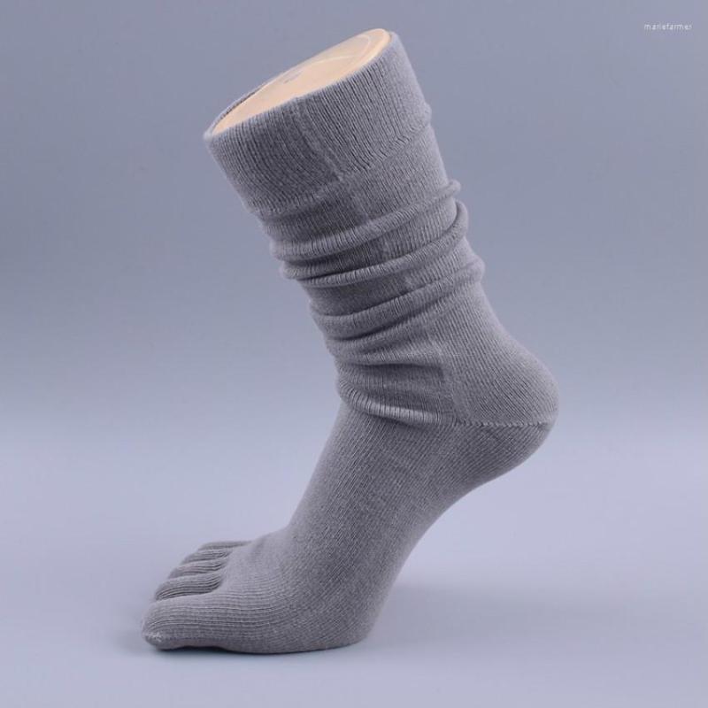 

Men's Socks Loose Comfort 80% Combed Cotton Men Professional Long Toe High Quality Assurance 2 Pairs/Lot Fit 42-45/26-28cm, Navy as picture