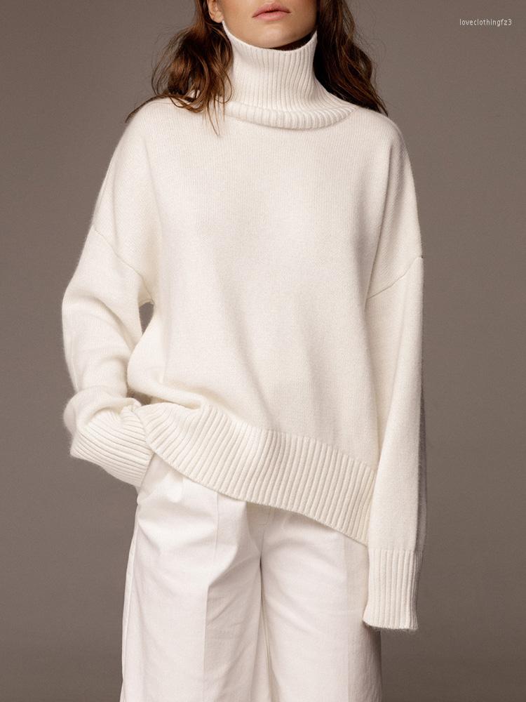 

Women' Sweaters Winter Turtleneck Women Sweater Oversize Warm Knitted Pullover Loose Woman 2022 Thick Oversized, Rosy