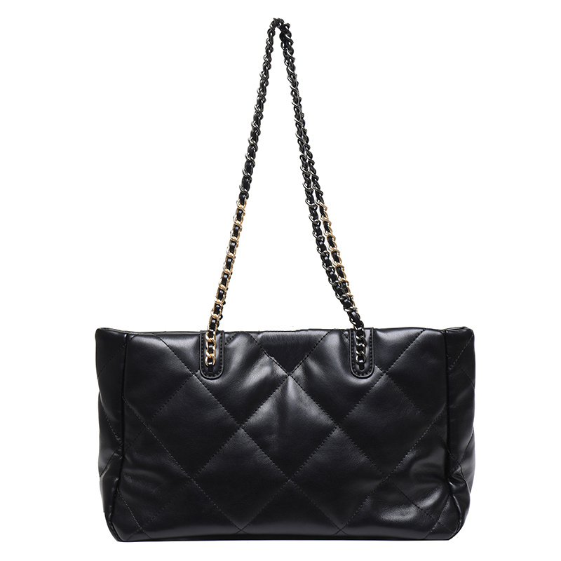 

5983 Designer Totes Handbag for Women Fashion Purse with Chain Hand Bag Ladies Tote Handbags Female Purses, Black