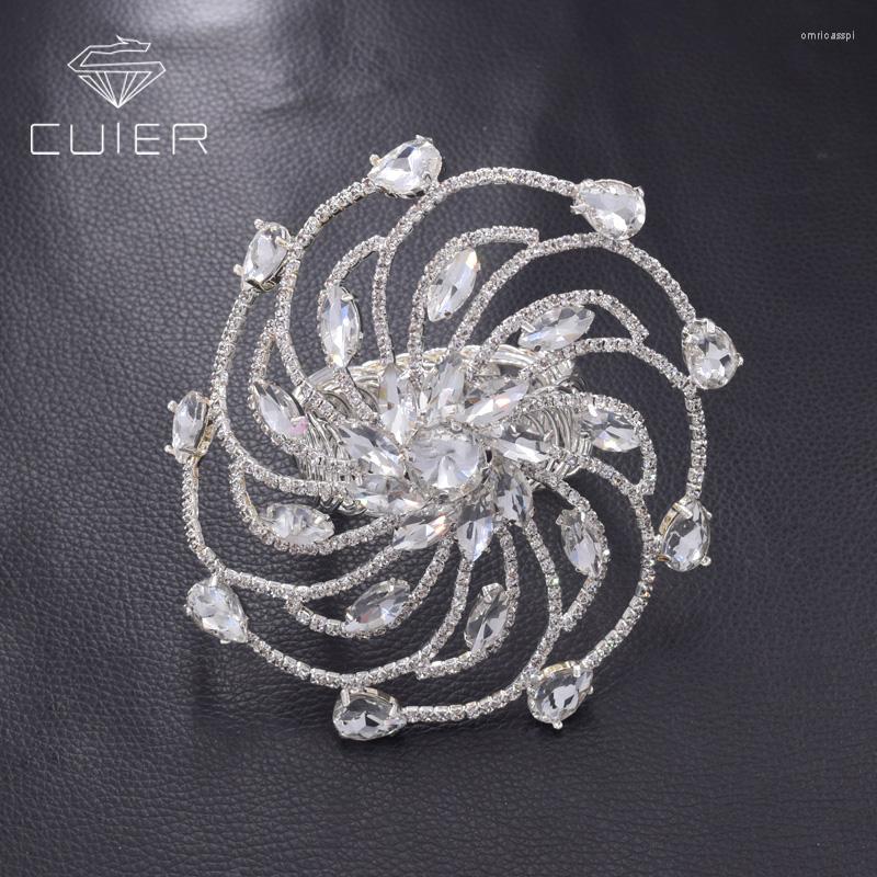 

Bangle CuiEr Luxury Crystal Rhinestones Glass Women Cuff Stretch Armband For Bridal Strass Hand Bracelet Drag Queen Jewelry