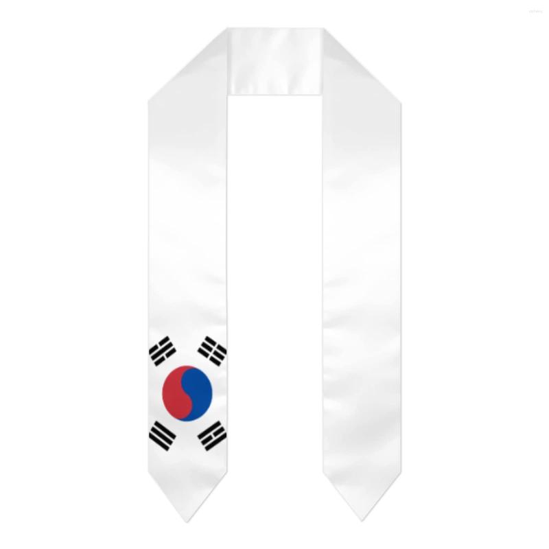 

Scarves South Korea Flag Scarf Top Print Graduation Sash Stole International Study Abroad Adult Unisex Party Accessory