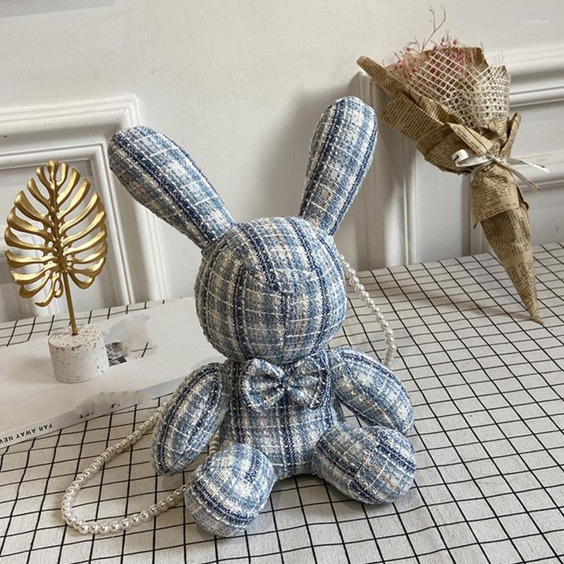 

Evening Bags Lovely Messenger Bag Coin Purses Handbag Pearl Chain Crossbody Shoulder Decoration For School Camping, Blue