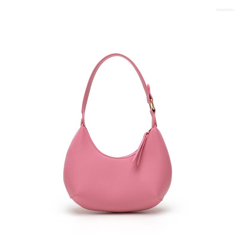 

Evening Bags 2022 Women's Fashion Handbags Solid Color PU Leather Shoulder Underarm Bag Casual Women Handbag, Black