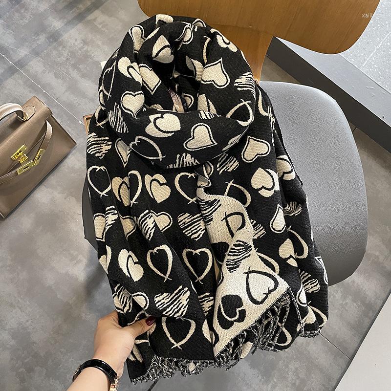 

Scarves Ladies' Love Scarf Winter Women's Fashion Shawl With Thick Warm High-grade Imitation Cashmere Bib