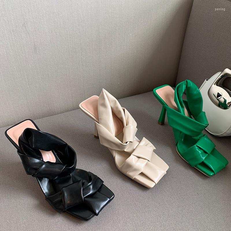 

Dress Shoes Big Size Ladies Sandals Female For Women Pumps Green Casual Outside Summer Sexy Party 8 CM High Heels Woman 2022, Black