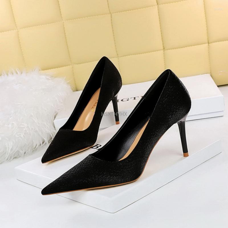 

Dress Shoes Women Satin Pumps BLACK High Heels Fashion Stiletto Luxury Noble Party, Beige