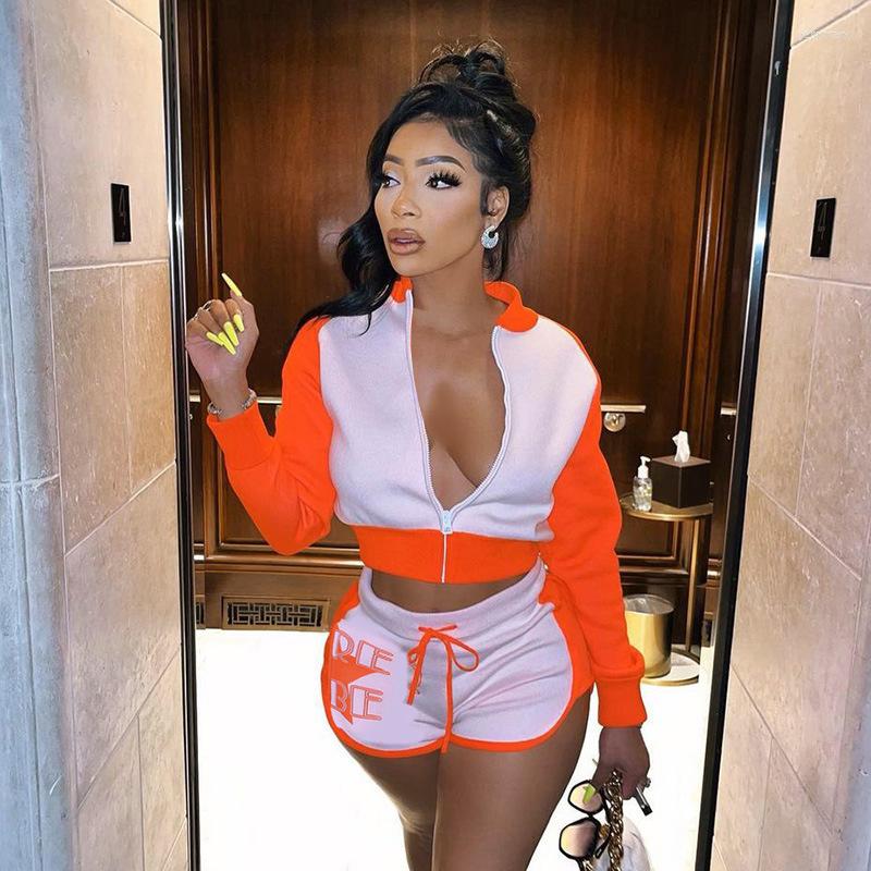 

Women' Tracksuits Zabrina Streetwear Women Matching Suit Cotton Warm Clothes 2 Piece Set Y2K Letter Print High Waist Short Long Sleeve, Blue