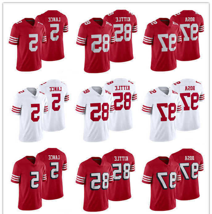 

Football Jerseys Men Women Youth San Francisco''49ers''25 Richard Sherman 99 Javon Kinlaw 5 Trey Lance 85 George Kittle 97 Nick Bosa 42 Ronnie Lott, Colour