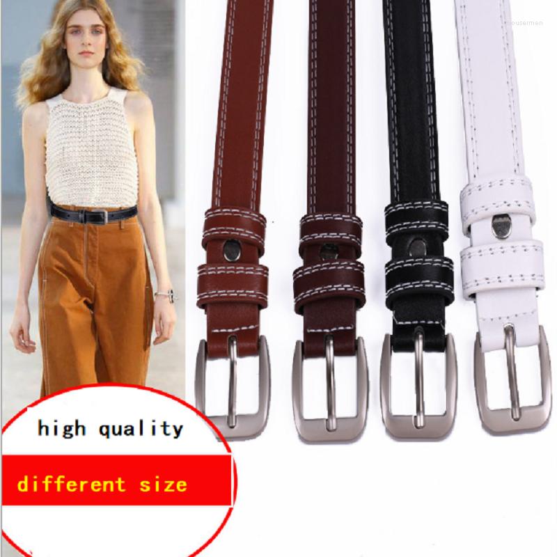 

Belts Classic Retro Leather For Women All-Match Light Body Buckle Simple Pin High Quality Female Jeans Waistband, White