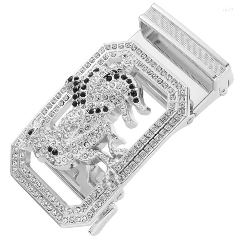 

Belts Men's Business Alloy Automatic Buckle Unique Men Plaque Belt Buckles For 3.5cm Ratchet Designer Luxury LY136-23496, Silver