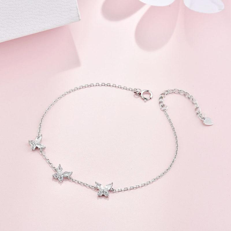 

Link Bracelets Fashion Chain Tassel Butterfly Charm Bracelet &Bangle For Women Wedding Jewelry Sl163