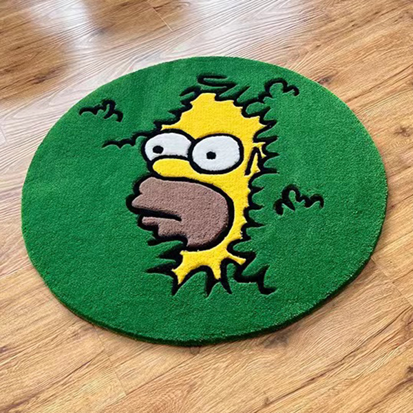 

Cartoon Carpet Simpson Handmade Carpets Green Rug Tufting Rugs