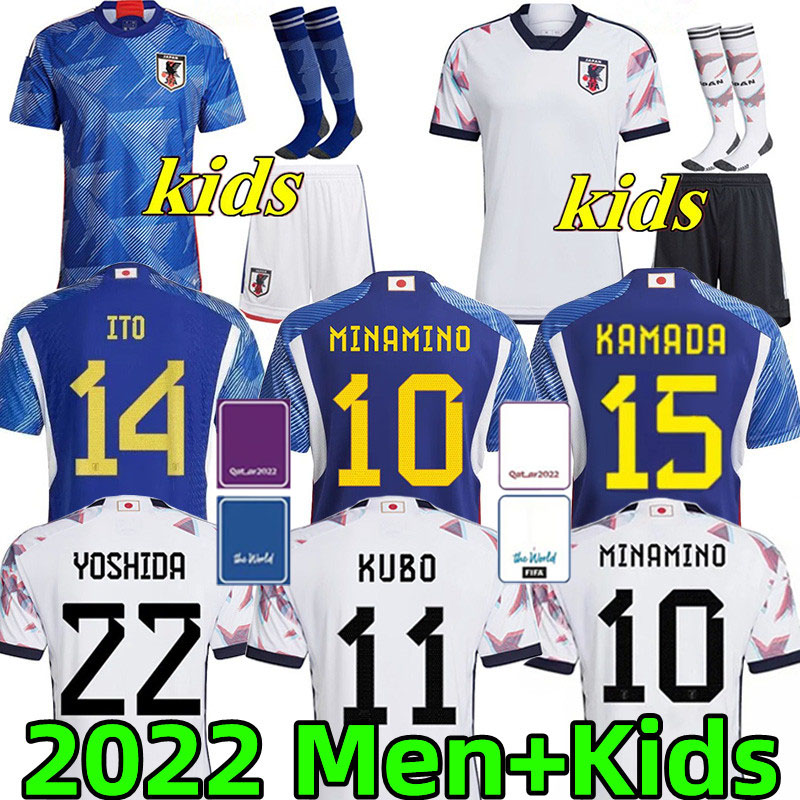 

2022 Japan World Cup Soccer Jerseys MINAMINO Kamada Mitoma Doan Asano Kubo TOMIYASU Japanese Football Shirt Maeda Yoshida KYOGO SHIBASAKI ENDO men kids kit jerseys, Color 4