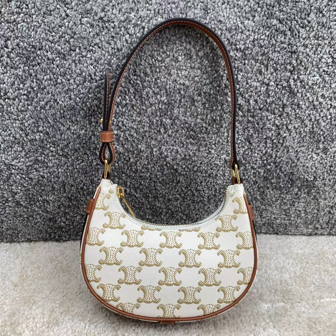 

New Designer underarm bag Women Hobos Crossbody Luxury mini Ava fashion Shoulder Bags totes zipper Handbag Inner Flat Pocket presbyopia pattern, White