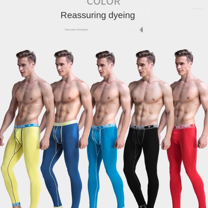 

Men's Thermal Underwear Men's Long Johns One-Piece Thin Modal Slim-Fit Sexy Leggings Sleepwear Men Set Compression, Black