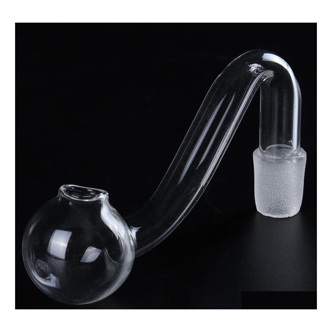 

Smoking Pipes Clear 10Mm Male Joint Thick Pyrex Glass Oil Burner Pipe Tobacco Bent Bowl Hookahs Adapter Bong Pipes Smoking Shisha Tu Dh3Lz