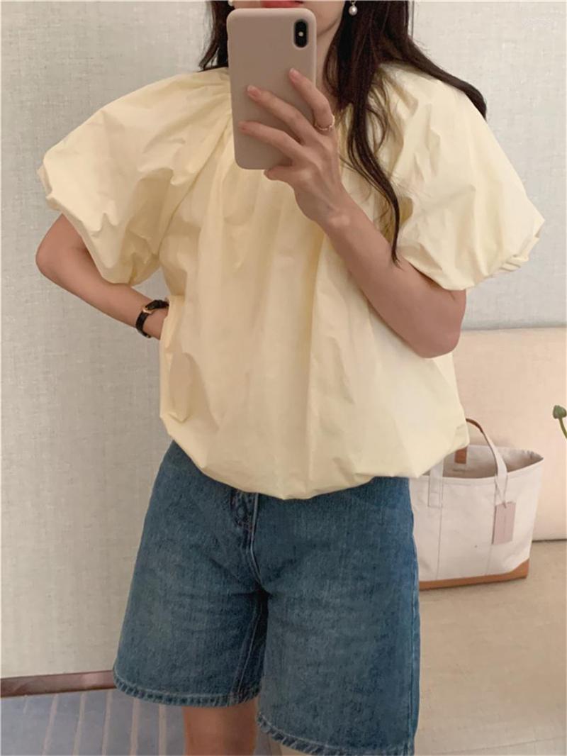 

Women's Blouses Alien Kitty Lantern Sleeve Normcore Women Sweet Girls Solid 2022 Loose All Match Streetwear Casual Mujer Blusas, Green