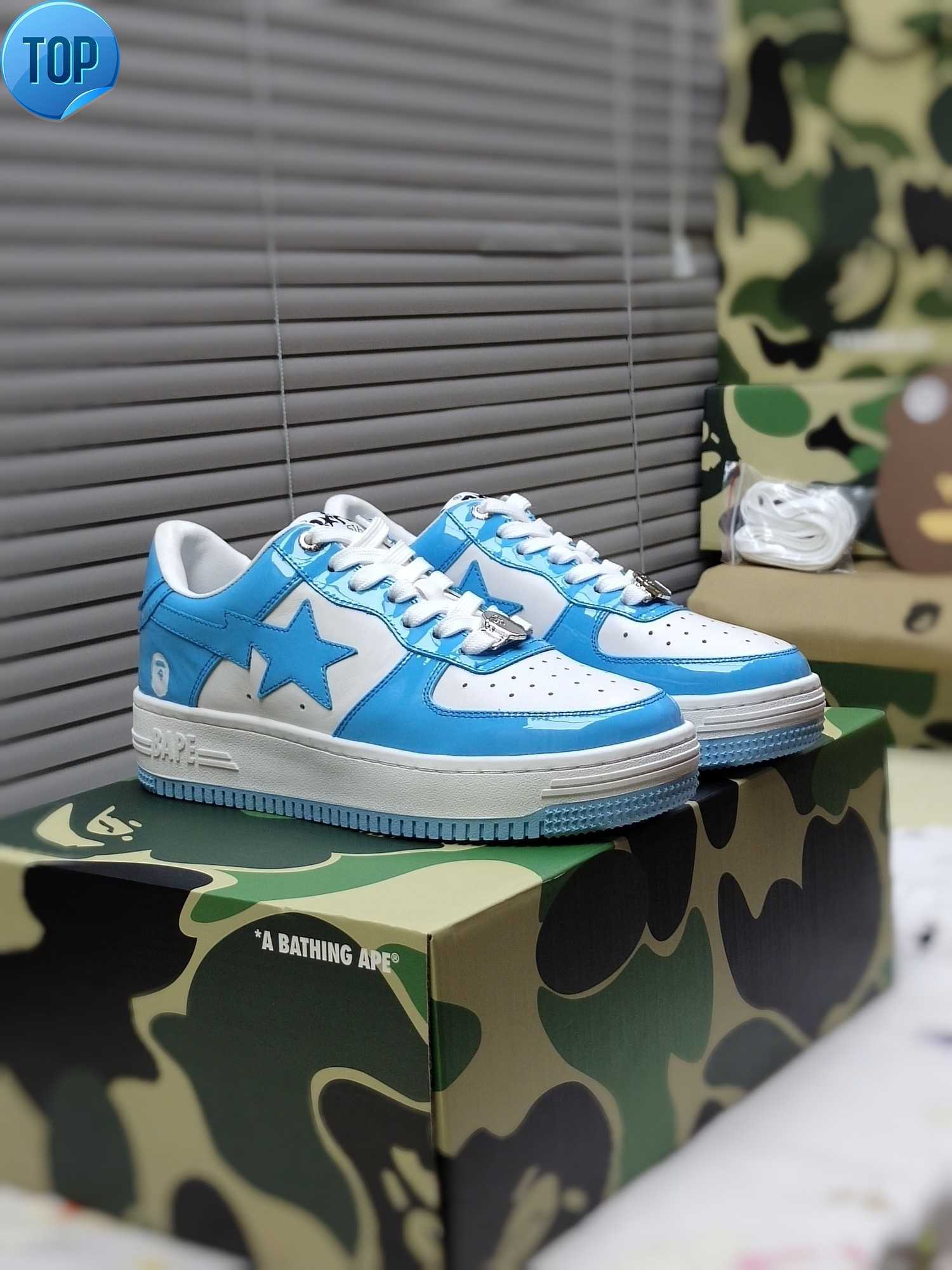 

Platform TOP Shoes TOP Leather Sneakers Classic Men 'S Camouflage Black White Green Camouflage Patent Bapestas Baped Sk8 Sta For Men, Orange