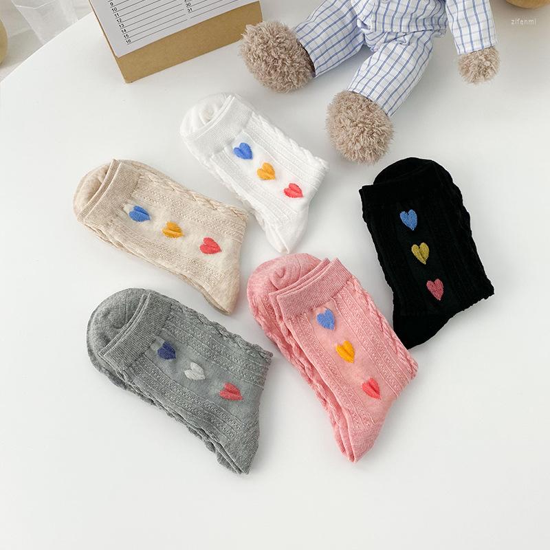 

Women Socks Kawaii Love Print Cute Couple Cotton Calcetines Mujer Preppy Style Long Socken Harajuku Fashion Slouch Cozy Skarpety, White