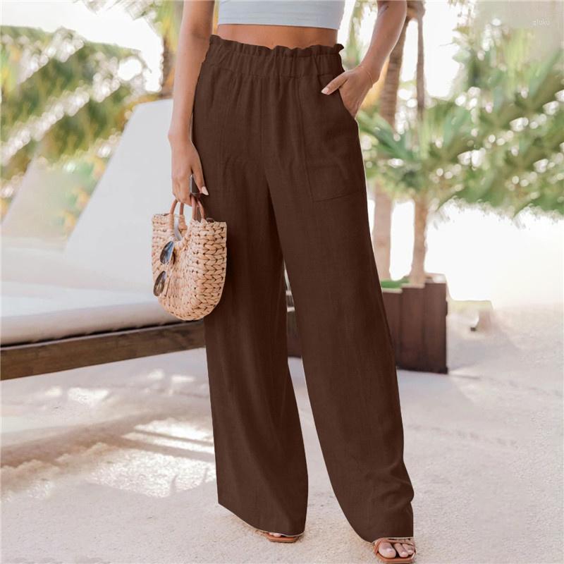 

Women' Pants Women' Casual Fashion Ruffle Patch Wide Leg Women Loose Trousers, Black