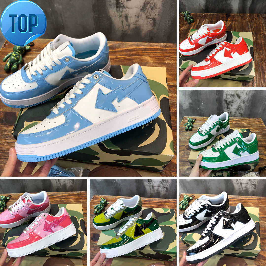 

TOP Sneakers Casual Shoes Sports Shoe Leather Classic Fashion Ape Monkey Shape Bapestas Sta Sneaker Low-Top M1 Designer Medicom Toy Camo Sk8, Customize