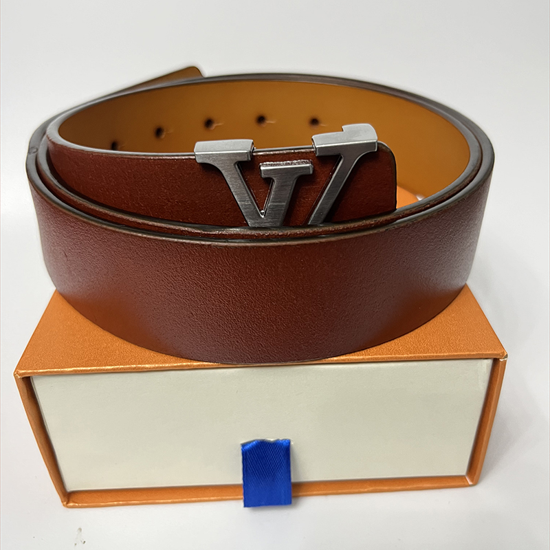 

Men Designers Belts Classic fashion luxury casual letter L smooth buckle womens mens leather belt Black and brown band width 3.8cm GNBOGNBO, White