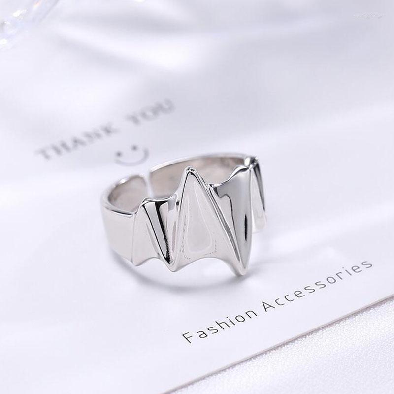 

Cluster Rings Thai Silver Craftsmanship Concave And Convex Surface Without Inlaid Alternative Funny Women's Ring Opening Adjustable