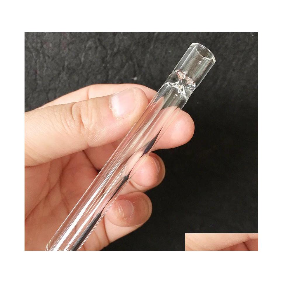 

Other Smoking Accessories 4Inch Est Glass Cigarette Bat One Hitter Pipe Clear Og Tube For Smoking Tobacco Hand Pipes Hookah Accessor Dhnrb