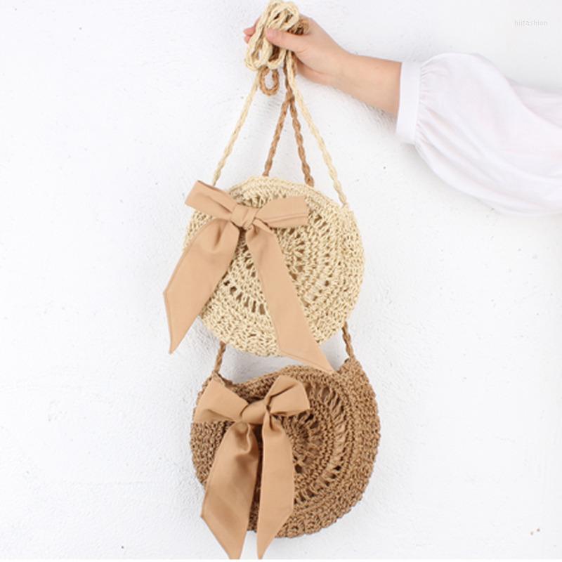 

Evening Bags Women Straw Bag Summer Beach Rattan Shoulder Bamboo Handbag Crossbody, Beige