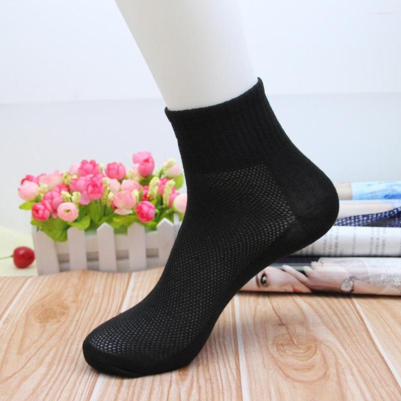 

Men's Socks 1 Pair / Lot Summer Autumn Style Mens Brand Quality Cotton Polyester Fashion Mesh Sock For Men, Black