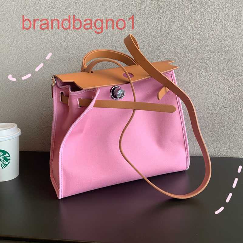 

Herme Kely Designer Bags for Women online store Bychanceshop spring and summer new Peach Pink Canvas bag, Pink 30cm8