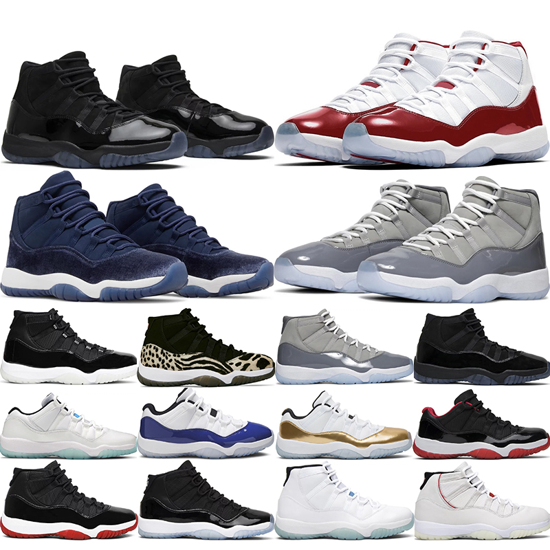 

11 Cherry men basketball shoes Bred high Cool Grey jumpman 11s Concord 45 Gamma Blue j11 Heiress womens mens trainers sports sneakers tennis size 5.5-13, 24