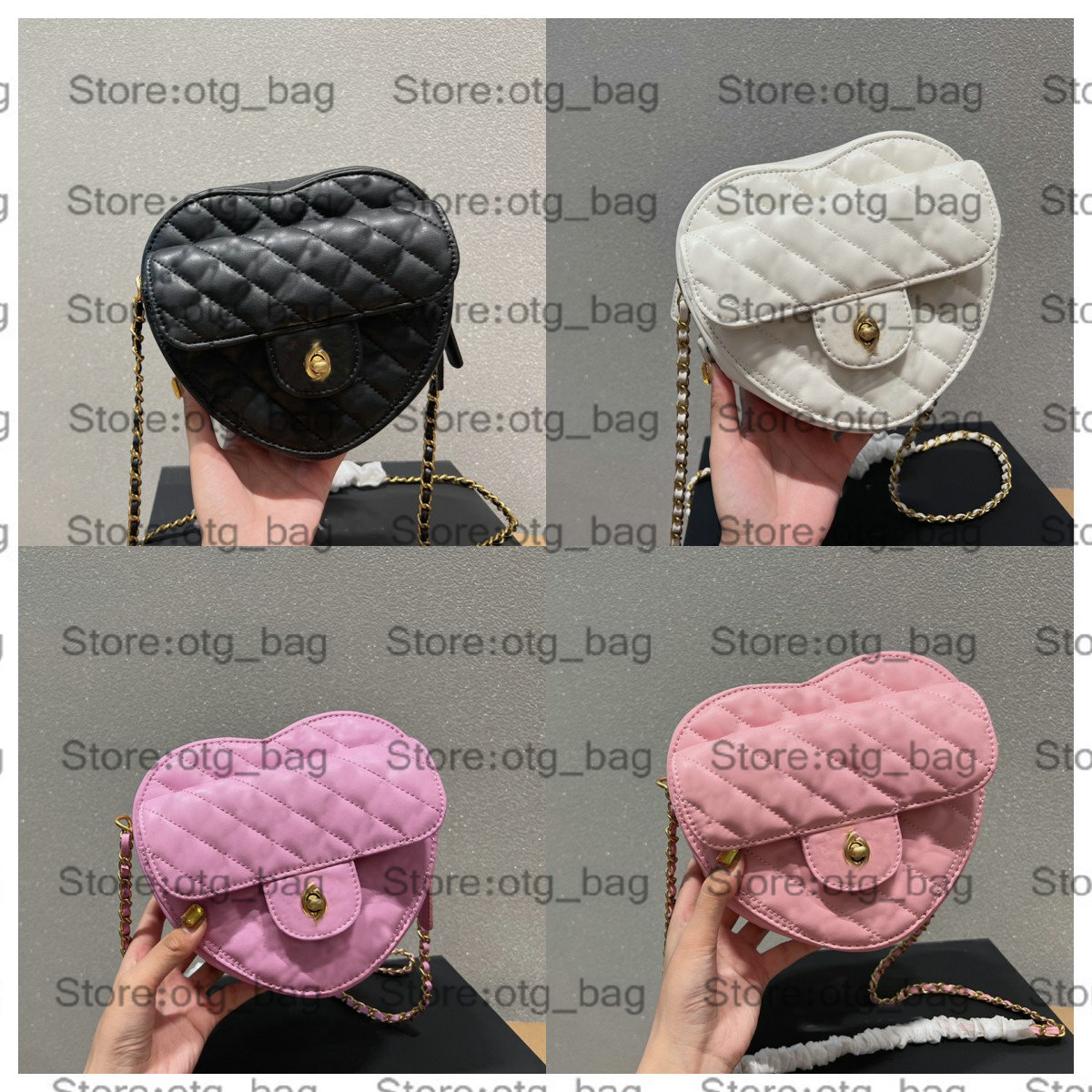 

Designer Mini Heart Love Handbag Bag Purse Chains Cross Body Womens GAME ON Shoulder Bags Women Luxury Crossbody Double Letters Solid Hasp Outer pocket, Customize