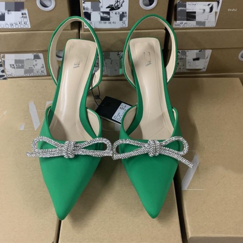 

Dress Shoes Summer Women's Pumps Women Elegant Pointed Toe High Heels Sandals Mules Fashion Party Zapatillas Zapatos Mujer Chaussure, Black