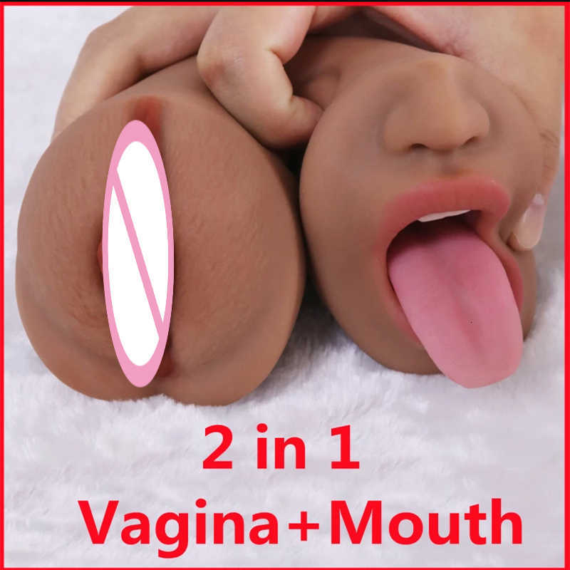 

Sex toy Masturbator 3D Deep Throat Mouth Male Soft Tongue Oral Masturbation Vagina Anal Aircraft Cup Pocket Pussy Anus Toys For Men