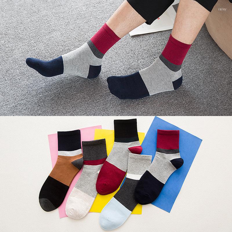 

Men's Socks Style Men In Tube Cotton Male Fashion Hit Color Spell, Random