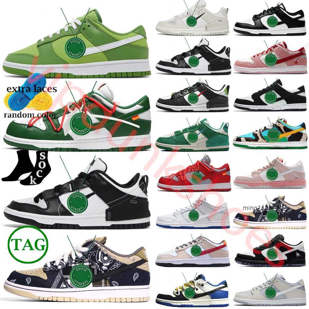 

with 2023 Box Off Dunks Shoes Mens Womens Lows Retro White Black Panda Argon Authentic Safari Mix Triple Pink Sb Shoes Pure Platinum Green, Color # 13