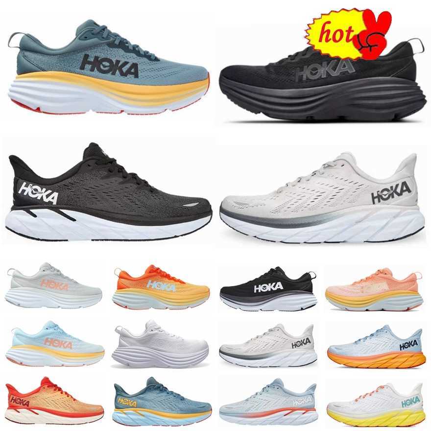 

WITH BOX designer LOW Running Shoes Mens Hoka One Clifton 8 Running Shoes Bondi 8 Carbon X2 Mountain Spring Triple White Song Blue Real Teal Pink Together
