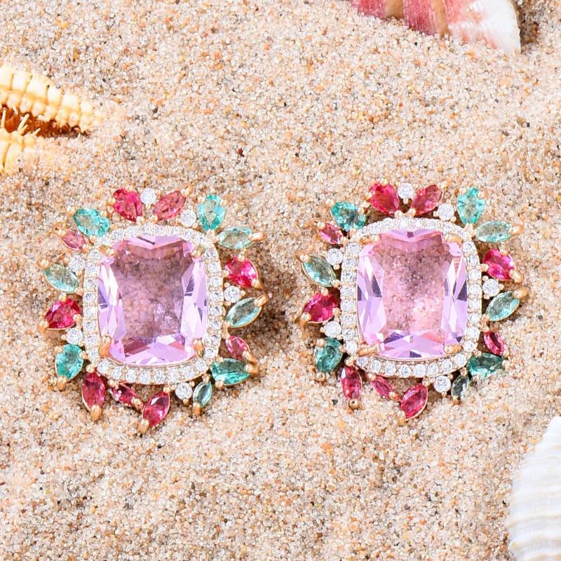 

Dangle Earrings Kellybola Trendy Original Square Blue Pink Clear For Women Girl Daily High Quality Japanese Korean Accessories