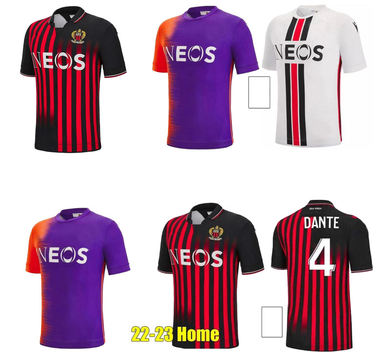 

22 23 OGC Nice FC soccer jerseys DELORT MELOU GOUIRI 2022 2023 OGCNice football shirts DOLBERG DANTE KAMARA ATAL maillot de foot home away third ATAL Kluivert Steng, Red