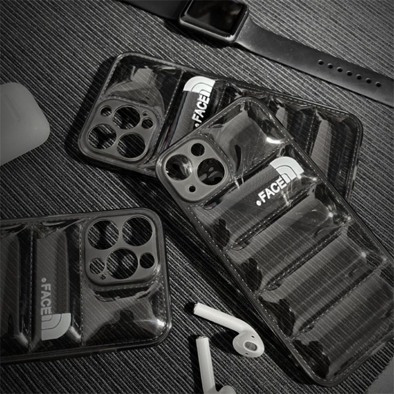 

Designer Fashion Phone Case Transparent Air Cushion IPhone Cases For IPhone 14 13 12 11 14pro Plus Promax Pro Max Xs Xsmax Shockproof Cover, Black