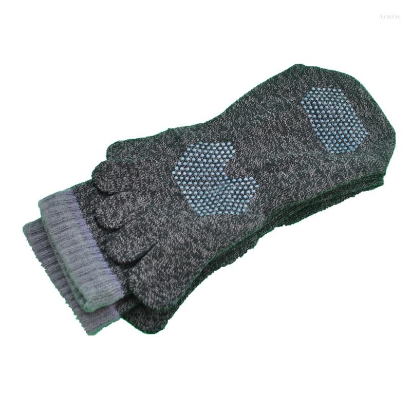 

Men's Socks 3 Pairs Cotton Casual With Anti-skid Rubber Toe, Gray