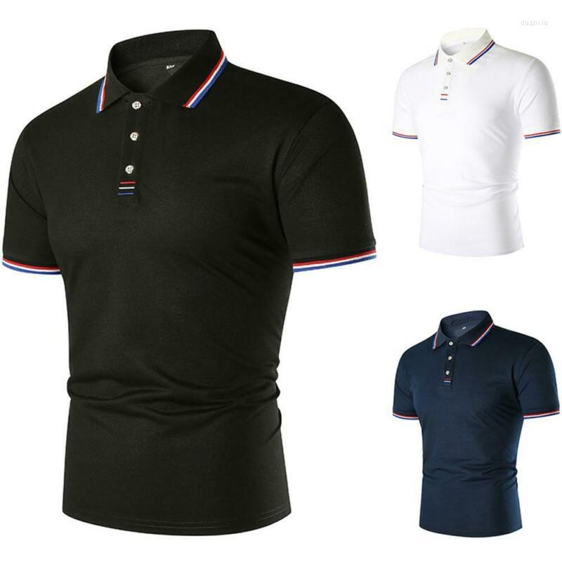 

Men' T Shirts Men Casual Short Sleeve Collared Shirt Summer Top Blouse Work Formal Tee, White